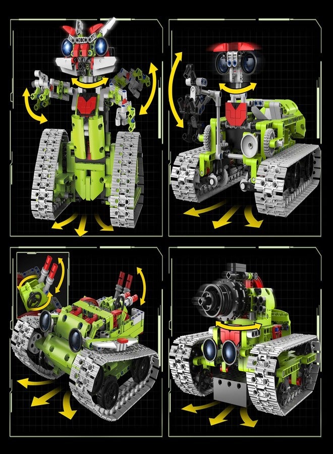 SlowlyTalk 5 in 1 STEM Robot Building Kit, APP & Remote Control Interstellar Building Robot, DIY Robotics Building Toys/RC Car/Tank with Light, Space Building Toy Gifts for Boys Girls Kids 8-16 Science Learning - Image 4